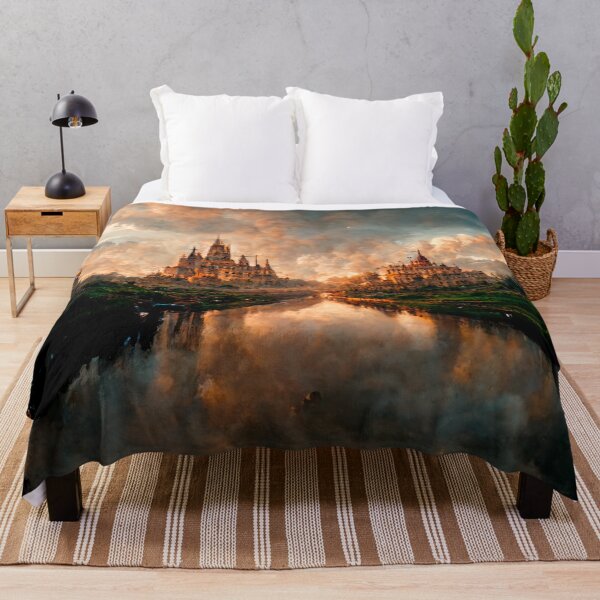 Item preview, Castle on a River designed and sold by ArtMadeByAI.