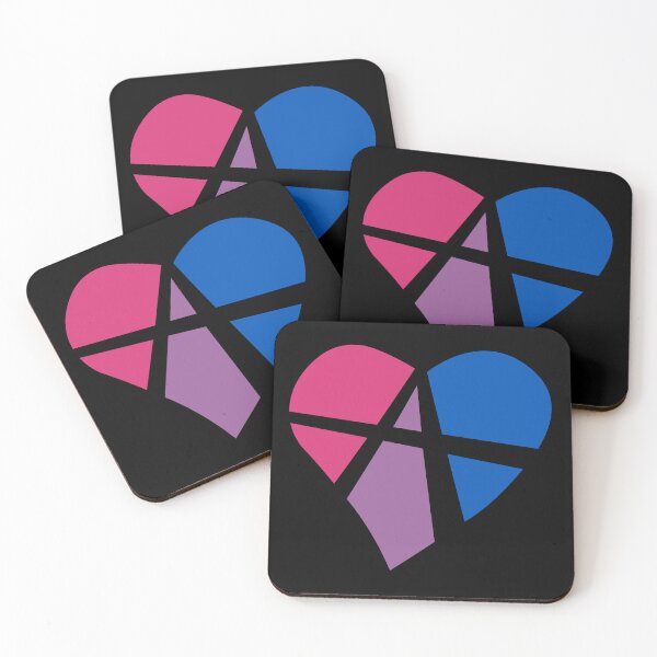 Item preview, Relationship Anarchy Heart in Bisexual Pride Flag Colors designed and sold by MyThingNow.