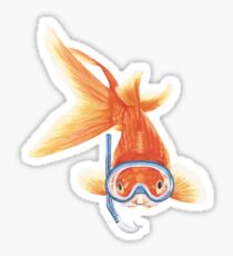 snorkeling Goldie Sticker