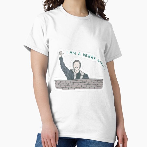 Vista previa del artículo con la obra «James se convierte en una chica de Derry», diseñado y vendido por DuaaSiddiqui.