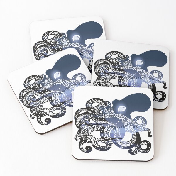 Item preview, Night Ocean Scene Octopus designed and sold by damonasplace.