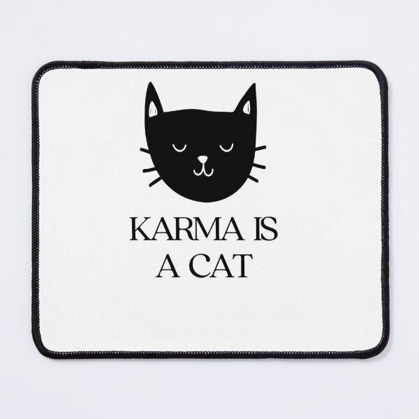 Item preview, Karma is a cat black cat lovers Taylor tshirt Swift mug, cup. Bag designed and sold by Paintingladycat.