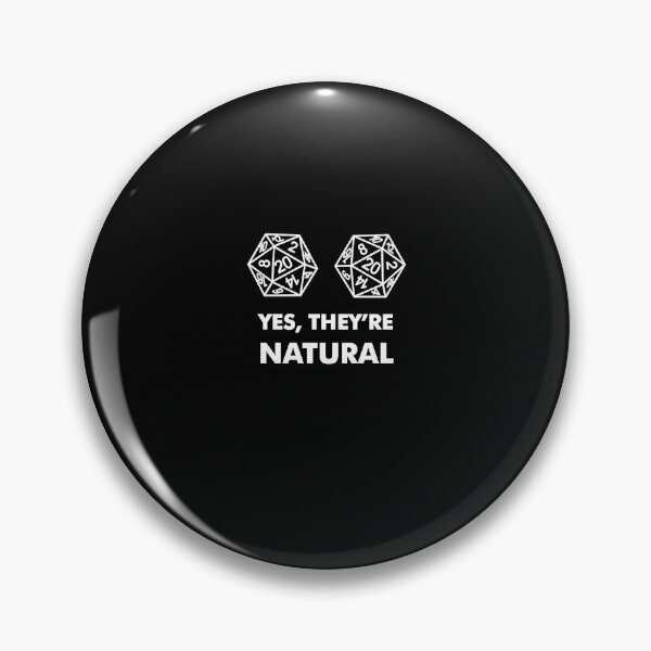 Item preview, D20 Yes They're Natural Fitted T-Shirt designed and sold by TarinParnell11.