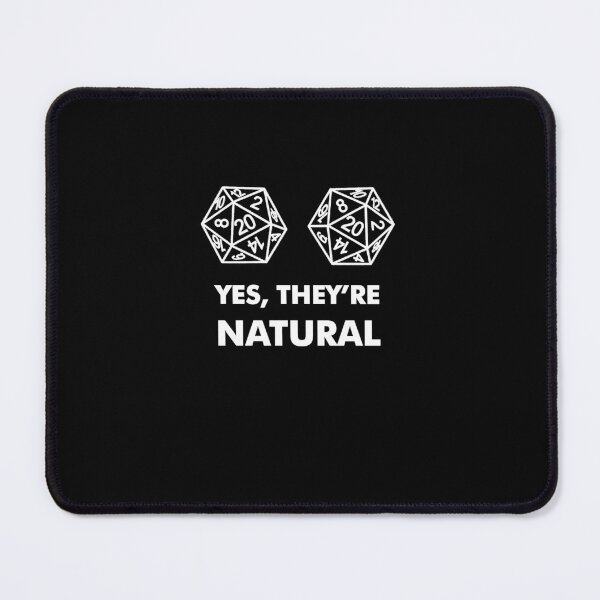 Item preview, D20 Yes They're Natural Fitted T-Shirt designed and sold by TarinParnell11.
