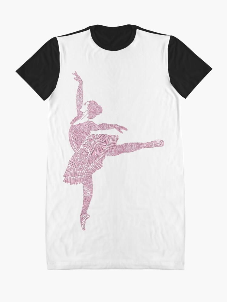 Alternate view of Ballet Dance - Designer Art Graphic T-Shirt Dress