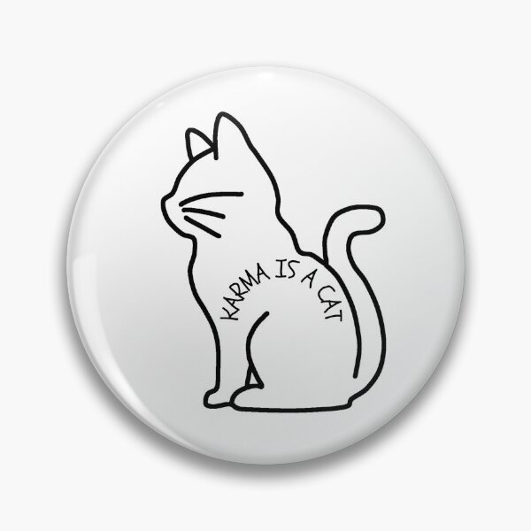 Item preview, Karma is a cat kitten lover swiftie fan revenge t shirt, cat mug, cat sticker  designed and sold by Paintingladycat.
