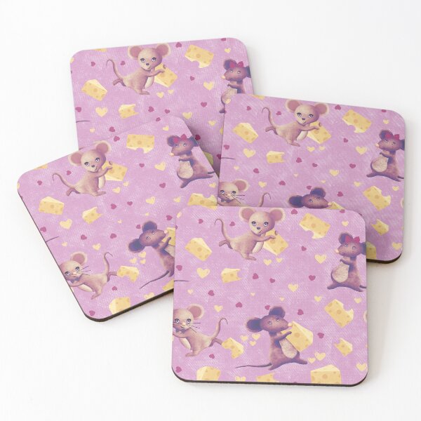 Item preview, Mice and Cheese pink  designed and sold by Veata.