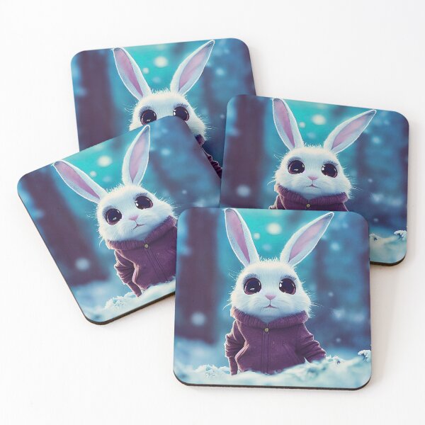 Item preview, Cute Rabbit With Big Eyes - Winter - Snow designed and sold by ONORMAL.