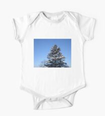 Tree with Snow One Piece - Short Sleeve
