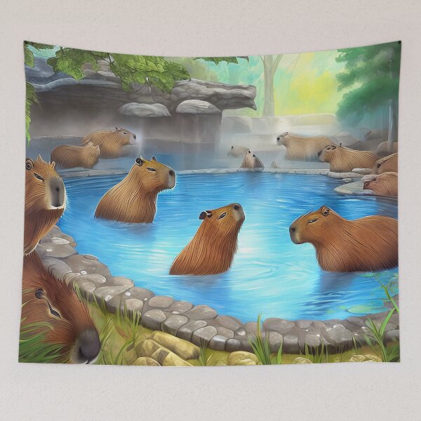 Item preview, capybara playing designed and sold by cloud lee.