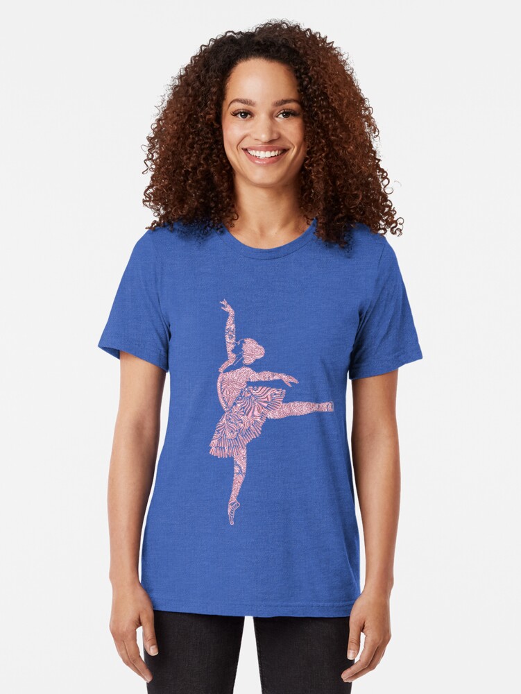 Alternate view of Ballet Dance - Designer Art Tri-blend T-Shirt