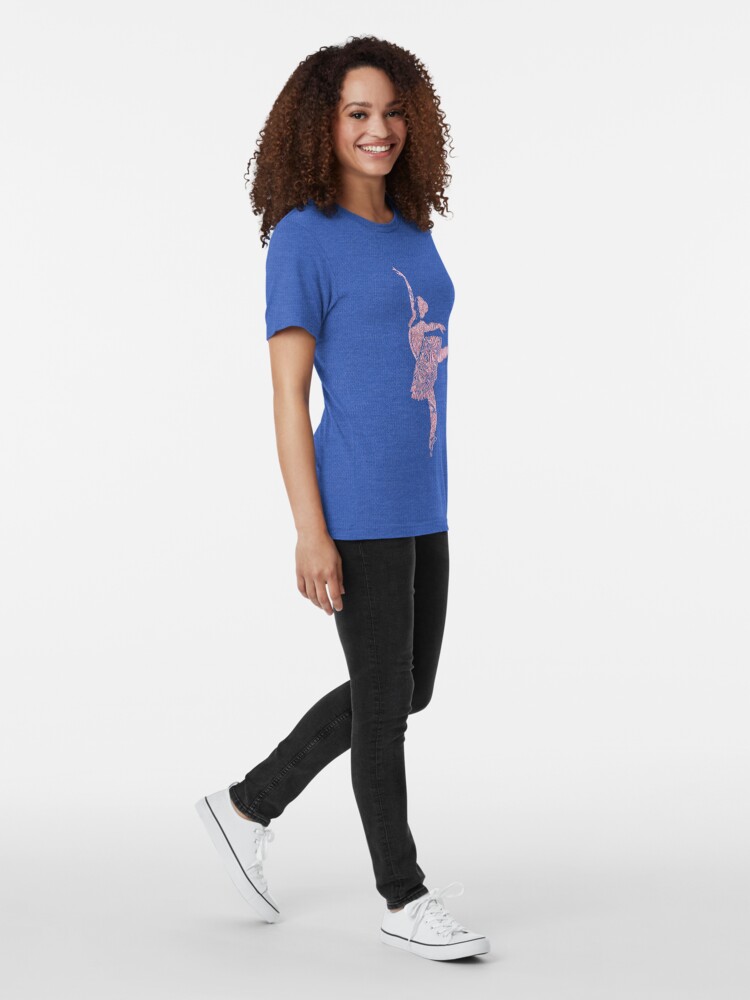 Alternate view of Ballet Dance - Designer Art Tri-blend T-Shirt
