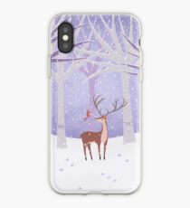 Deer - Squirrel - Winter - Snow - Forest iPhone Case
