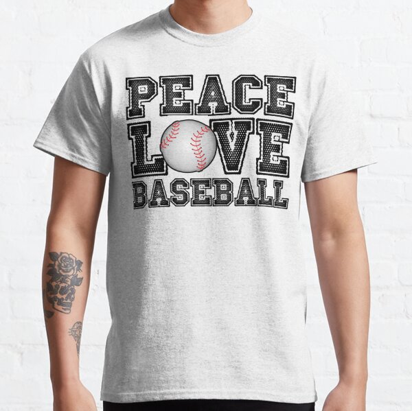 peace love baseball t shirts