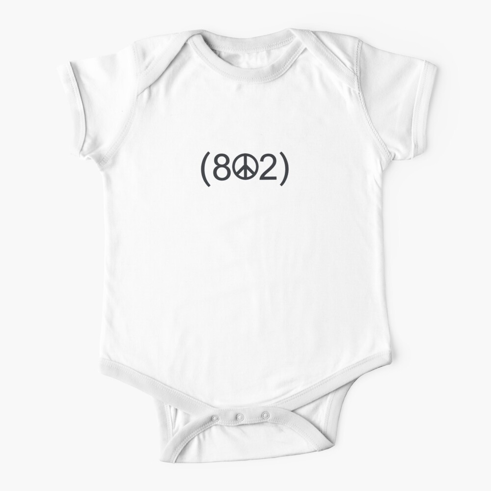 802 Vermont Peace Area Code Baby One Piece By Alittlebluesky Redbubble