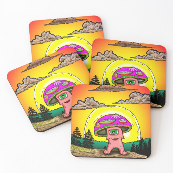 Item preview, mushroom monster in sunset designed and sold by cutenevil.