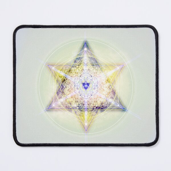 Item preview, Golden Merkaba Mandala sacred geometry geometric flower of life 6 point star designed and sold by MisprintArt.