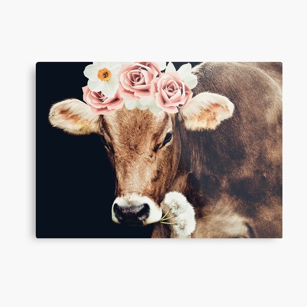 Glamour cow Metal Print