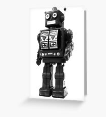 retro robot Greeting Card