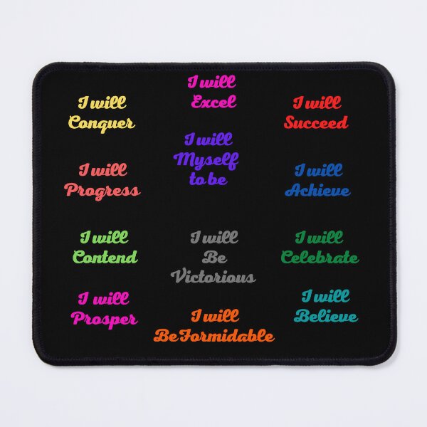 Item preview, I WILL Positive Affirmation stickers packs and tshirts  designed and sold by Pugnaciousprint.