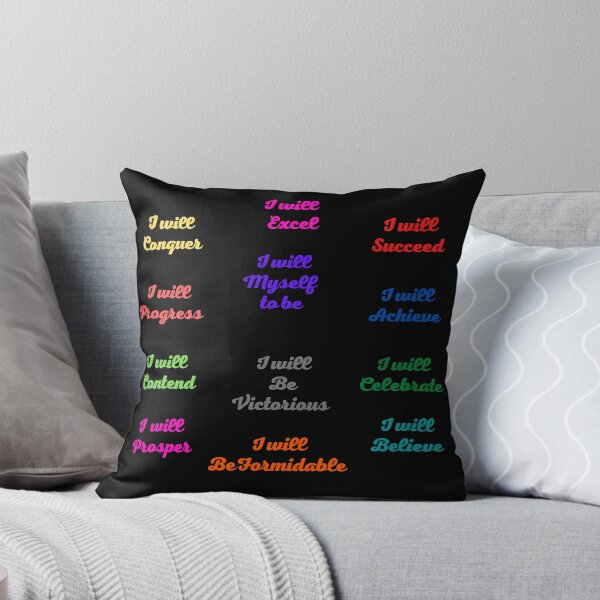 Item preview, I WILL Positive Affirmation stickers packs and tshirts  designed and sold by Pugnaciousprint.