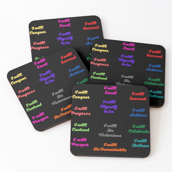Item preview, I WILL Positive Affirmation stickers packs and tshirts  designed and sold by Pugnaciousprint.