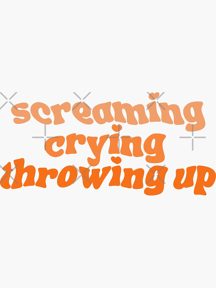 "Screaming Crying Throwing Up" Sticker for Sale by jenaemade Redbubble