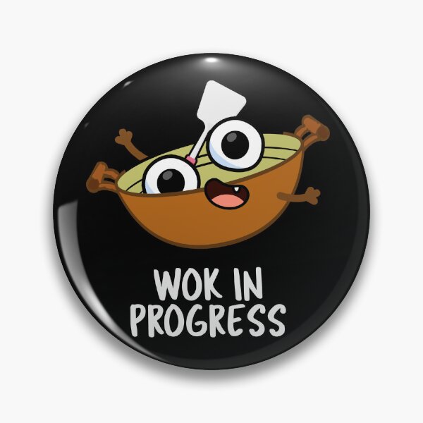 Item preview, Wok In Progress Funny Cooking Puns (Dark BG) designed and sold by punnybone.