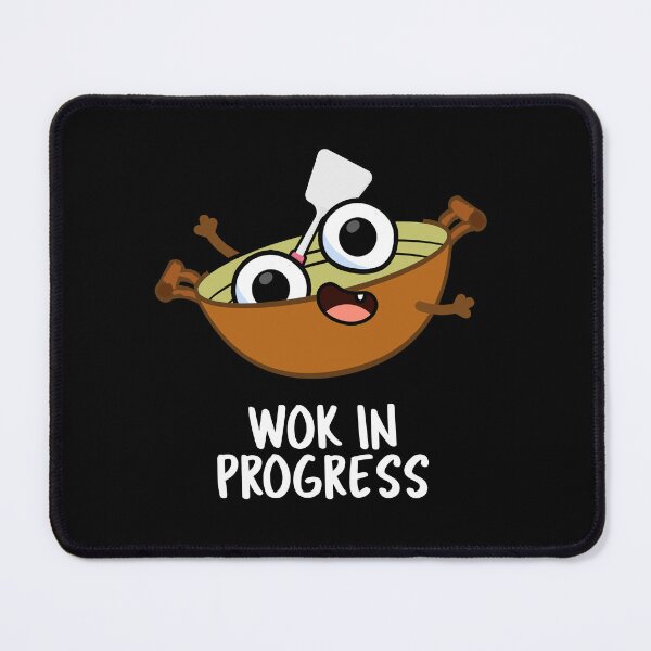 Item preview, Wok In Progress Funny Cooking Puns (Dark BG) designed and sold by punnybone.