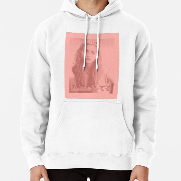 salmon pink mens hoodie