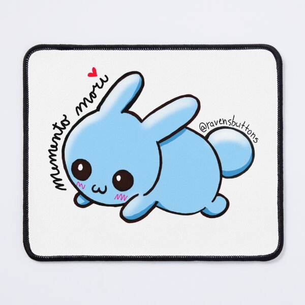 Item preview, MEMENTO MORI CUTE BLUE BUNNY designed and sold by ravensbuttons.