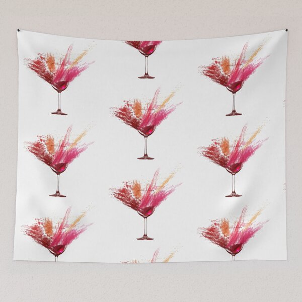 Item preview, Splatter Watercolor Red Wine Glass Graphic designed and sold by redbubbleart18.