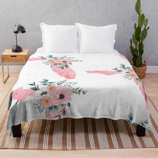 Item preview, Blooming Watercolor State of Florida Floral Graphic Design designed and sold by redbubbleart18.