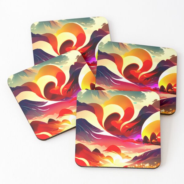 Item preview, Seaside Sunset Burst Fluid Abstract Pattern designed and sold by nelloryn.