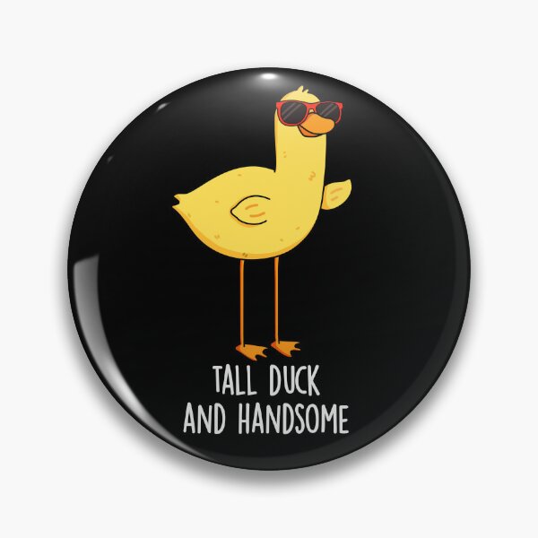 Item preview, Tall Duck And Handsome Funny Animal Puns (Dark BG) designed and sold by punnybone.