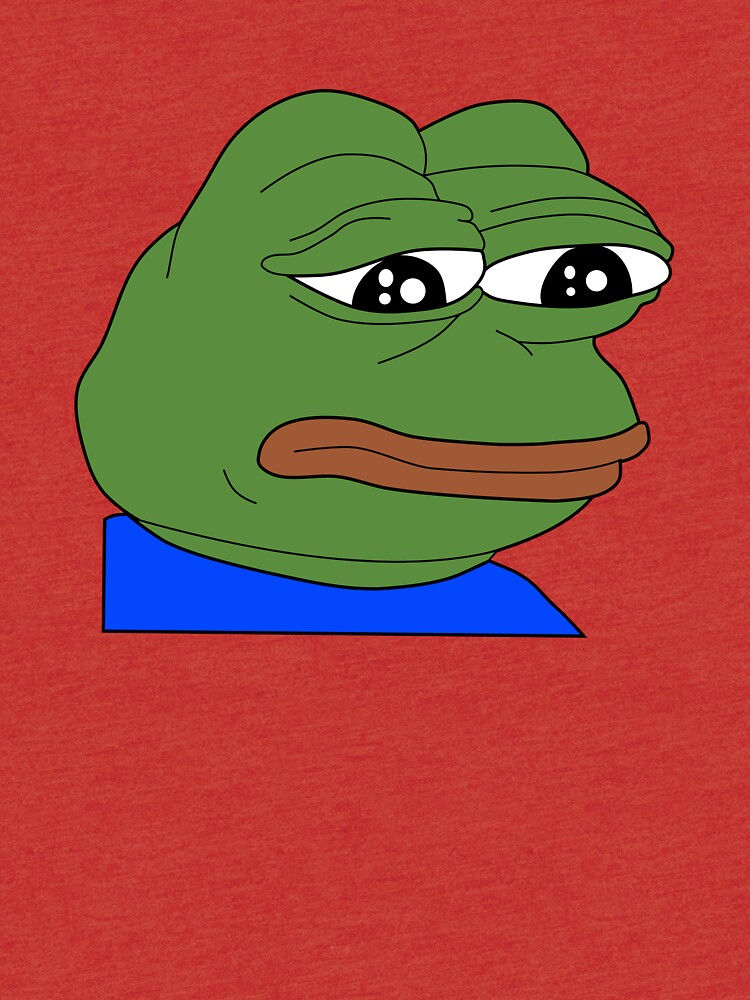  Rare Sad  Pepe  Frog  Meme  Print T shirt by budgetnudest 