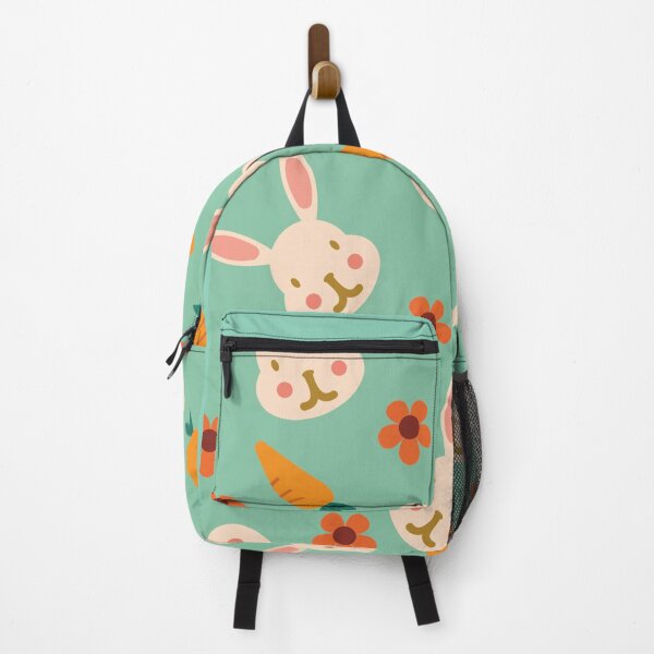 Item preview, Cute Bunny with Carrot and Flowers Pattern designed and sold by JoyOfHopeStore.