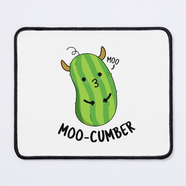 Item preview, Moo-cumber Funny Cucumber Puns designed and sold by punnybone.