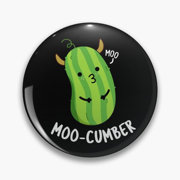 Item preview, Moo-cumber Funny Cucumber Puns (Dark BG) designed and sold by punnybone.