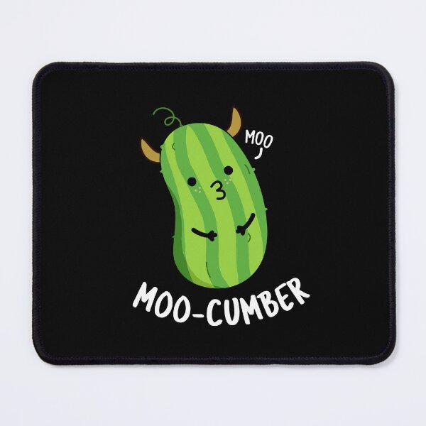 Item preview, Moo-cumber Funny Cucumber Puns (Dark BG) designed and sold by punnybone.