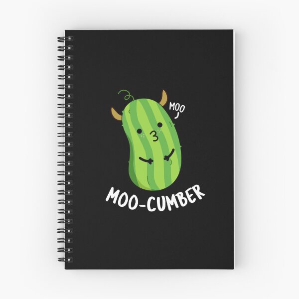 Item preview, Moo-cumber Funny Cucumber Puns (Dark BG) designed and sold by punnybone.