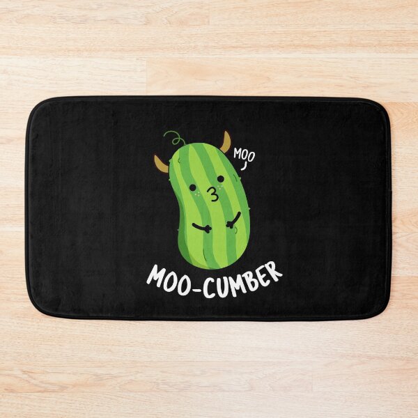Item preview, Moo-cumber Funny Cucumber Puns (Dark BG) designed and sold by punnybone.
