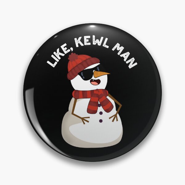 Item preview, Like Kewl Man Funny Snowman Puns (Dark BG) designed and sold by punnybone.