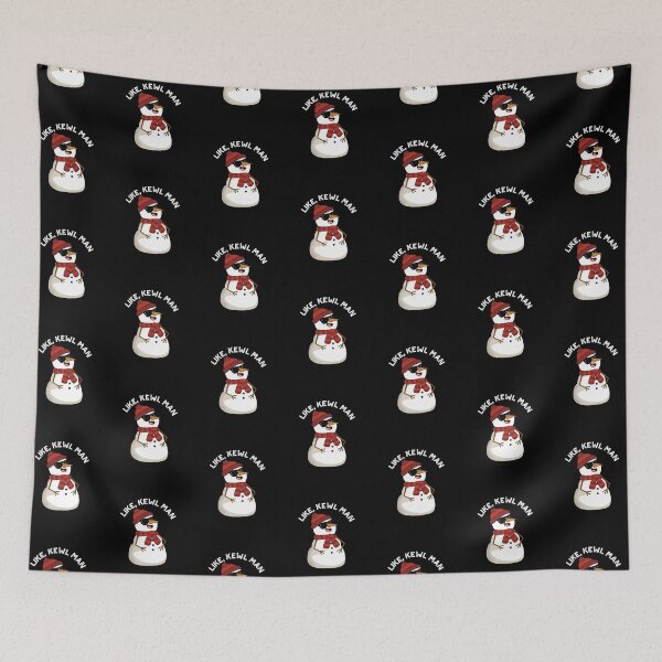 Item preview, Like Kewl Man Funny Snowman Puns (Dark BG) designed and sold by punnybone.