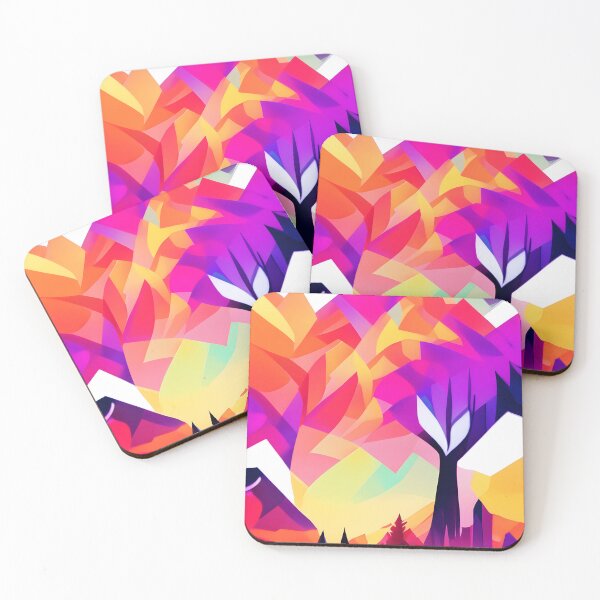 Item preview, Autumn Sunset Neon Abstract Pattern designed and sold by nelloryn.