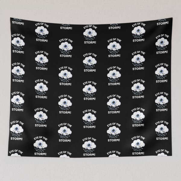 Item preview, Eye Of The Storm Funny Weather Puns (Dark BG) designed and sold by punnybone.