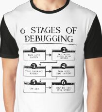 6 Stages Of Debugging Computer Programming Graphic T-Shirt