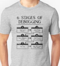 6 Stages Of Debugging Computer Programming Unisex T-Shirt