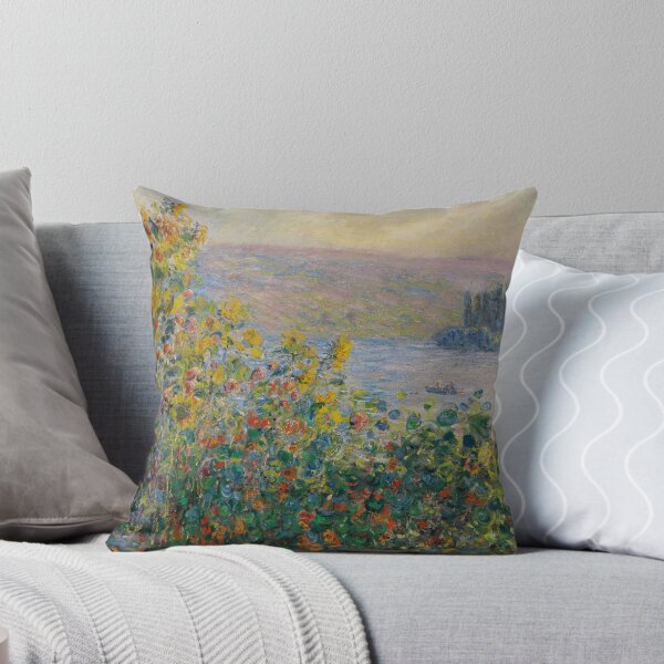 Artikelvorschau, Blumenbeete bei Vetheuil von Claude Monet entworfen und verkauft von classicartcache.