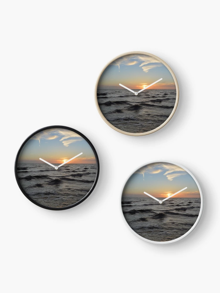 Thumbnail 3 of 4, Clock, Sunset seaside designed and sold by John Stoves.